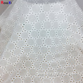 Embroidered Hole Voile White Cotton Lace fabrics